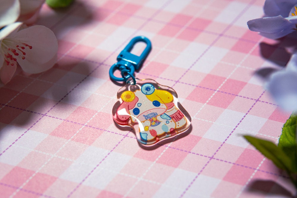 Cow Keychains, Cute keychains, Strawberry cow, boba cow, blueberry cow, lemon cow, cute cow keychains, grape cow, kawaii keychains