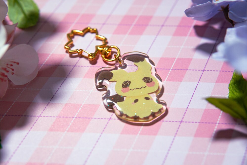 Mimikyu Keychain, Pokemon Keychain, Cute/ Kawaii/ Ghost Type/ Cute Charm/ Collectible