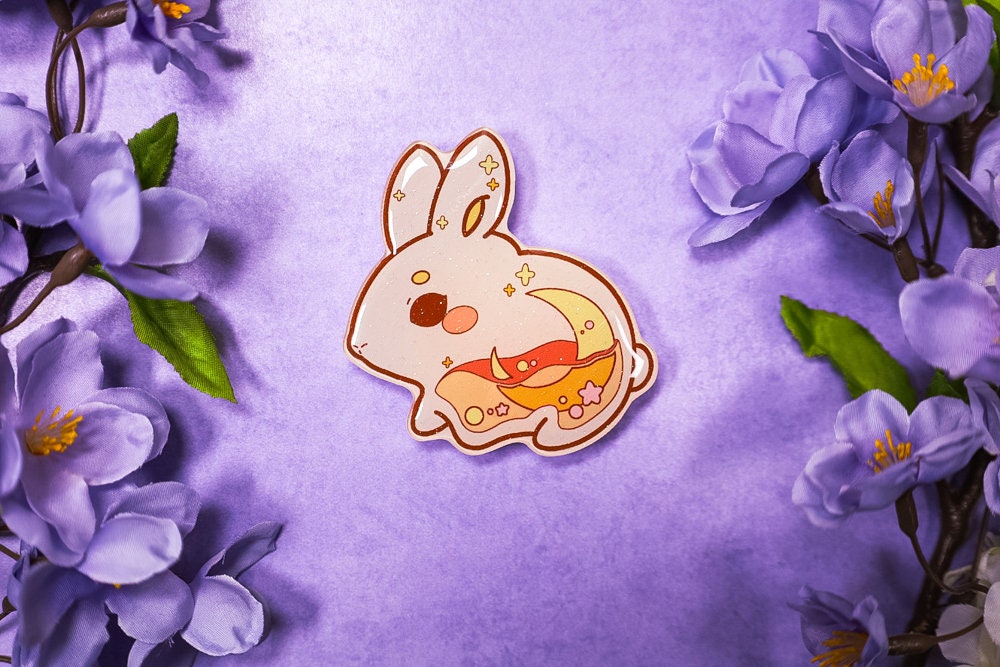 Cute Grips/ kawaii grip/ Acrylic grips/ glitter acrylic grips/ Animal kawaii/ sturdy grips/ Cute Grips/ Lunar rabbit