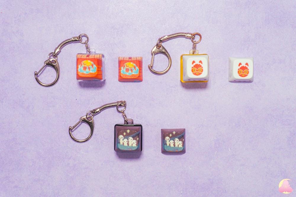 Fidget Keycaps | Switchable Keycap | Keyboard | Clicky | Fidget Stimming Animal Keycap | Kawaii Cute Keychain
