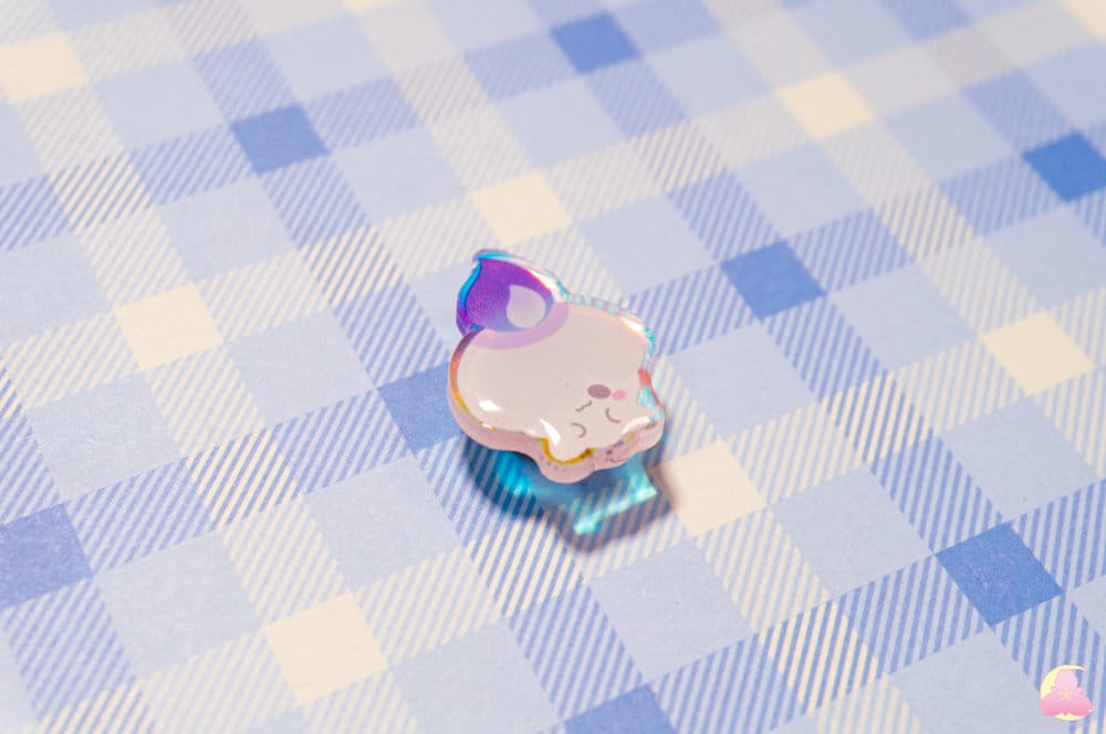 S11. Cute Animal Shoe Charms/ ghost type / kawaii/ Acrylic/ Shiny acrylic/ Reflective
