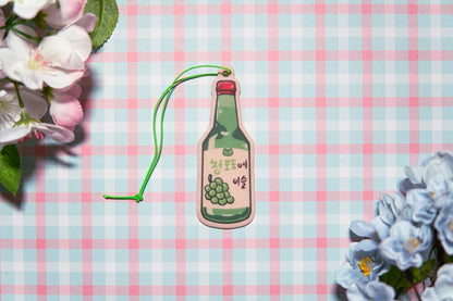Soju Car freshener , Strawberry Soju Air freshener, Grapefruit Soju Air freshener, Grape Soju Air freshener, Cute Air Freshener, Kawaii Air
