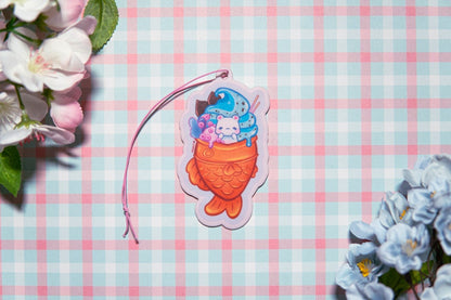 Taiyaki Fish Ice Cream Car freshener, Fruity Taiyaki Air freshener, Kawaii Animal Air freshener, Cute Air freshener