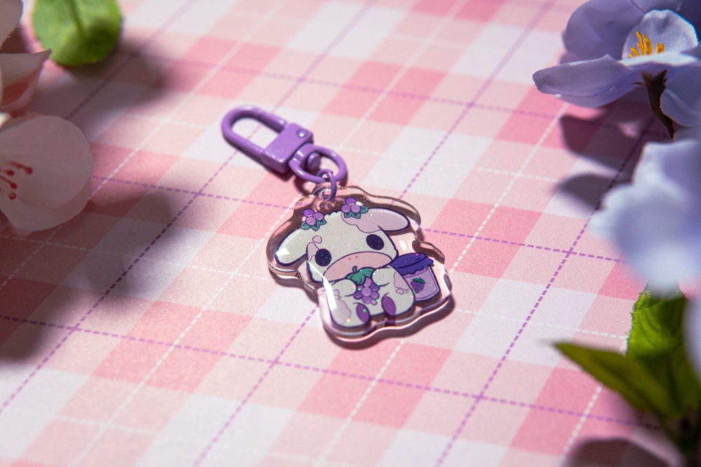 Cow Keychains, Cute keychains, Strawberry cow, boba cow, blueberry cow, lemon cow, cute cow keychains, grape cow, kawaii keychains
