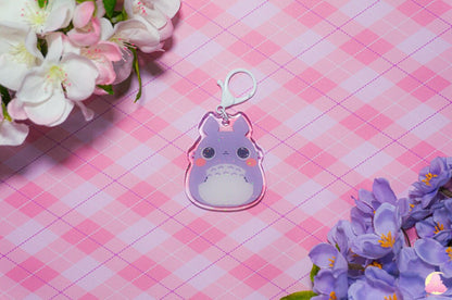 Animal Keychains, Cute keychains, kawaii keychains, Gray Rabbit keychain, yellow duck, radish keychain, fire keychain