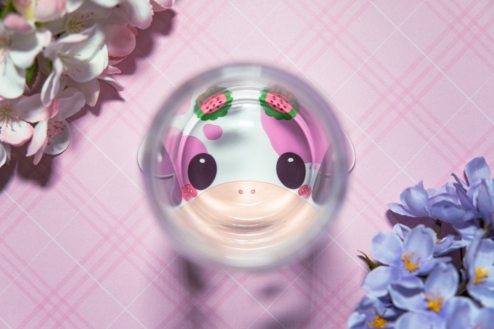 Cow coaster, Cute coaster, Strawberry cow, lemon cow, cute cow coaster, kawaii coaster, pvc coaster, Cute desk coaster, cow kawaii