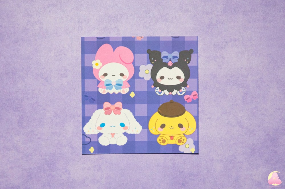 Small 4"x4" print | Letter | Display print | Kawaii Gifts | Decorative Print | Stationery | Cute animals aesthetic
