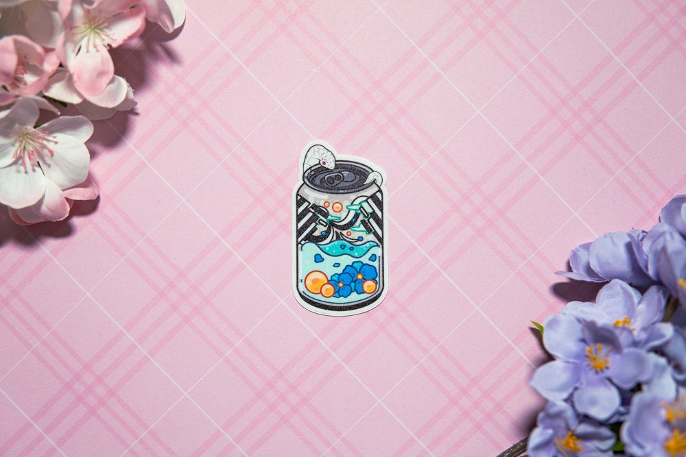 Soda Pop D.S Vinyl Waterproof, UV light resistance, Cute Soda Can Sticker, Cute Sticker, Drinks Sticker, Food Sticker, Aesthetic, Kawaii