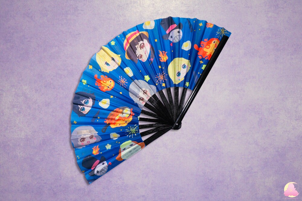 P4. Festival Fan, Rave Fan, Glow in the Dark Fan, Reflective Fan, Kawaii Fan, Cool looking fan, Cute Fan, Summer fan