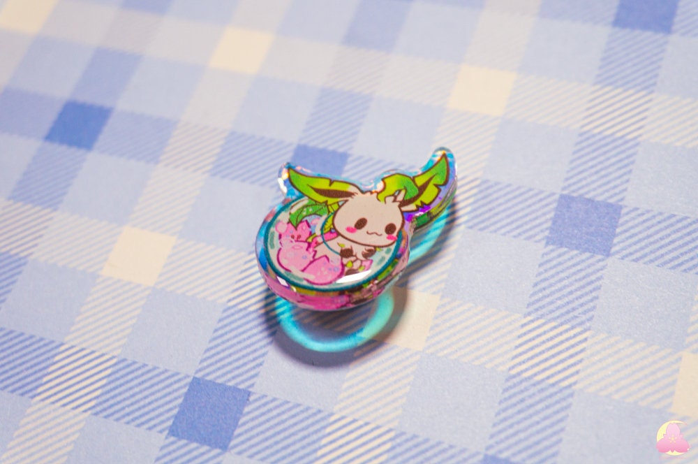 S10. Cute fantasy Animal Shoe Charms/ eeveelutions kawaii/ Acrylic/ Shiny acrylic/ Reflective