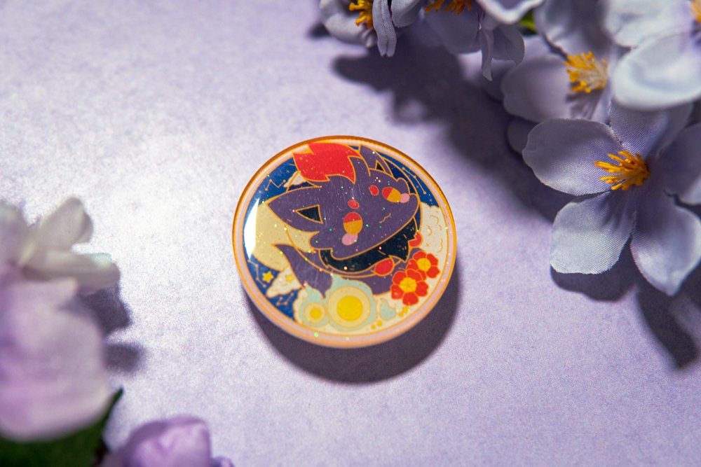 V.6 Cute Poke Terrarium Phone Grips/kawaii phone grips / Acrylic grips/ glitter acrylic phone grip