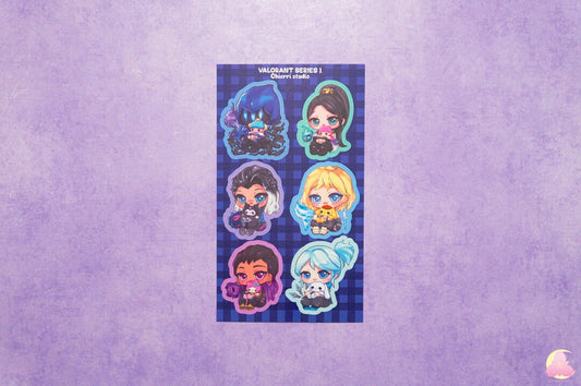 Cute Valo Sticker Sheets/ Adorable Sticker / Cute / Sticker Sheets / Kawaii / Stationary Premium Collection/ Sticker Collector/ Sage/ Jett