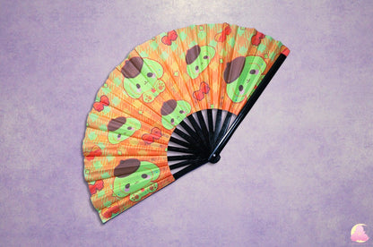 P2. Festival Fan, Rave Fan, Glow in the Dark Fan, Reflective Fan, Kawaii Fan, Cool looking fan, Cute Fan, Summer fan