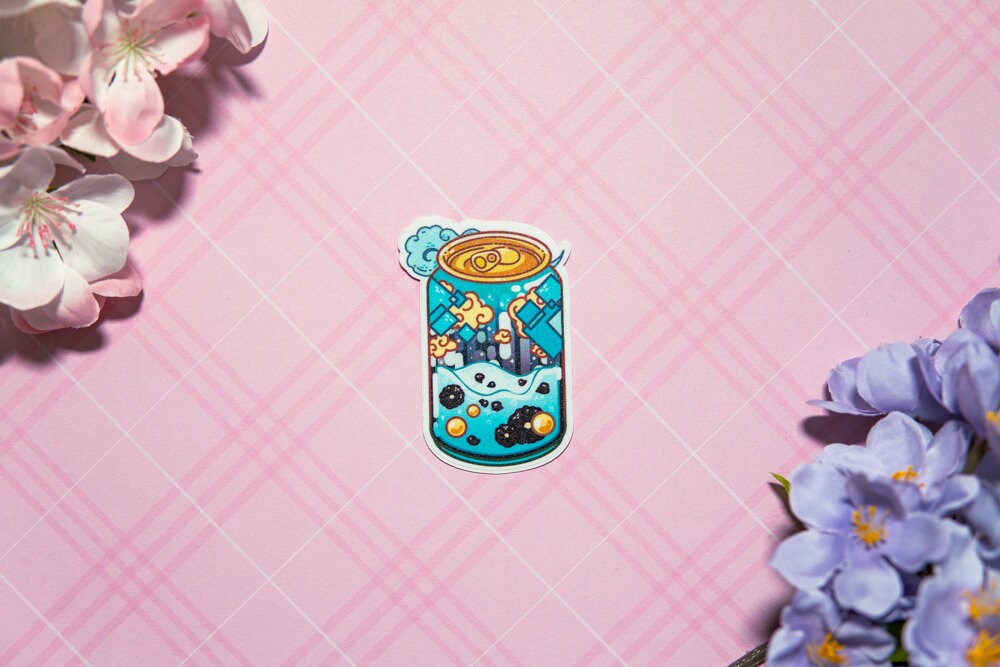 Soda Pop D.S Vinyl Waterproof, UV light resistance, Cute Soda Can Sticker, Cute Sticker, Drinks Sticker, Food Sticker, Aesthetic, Kawaii