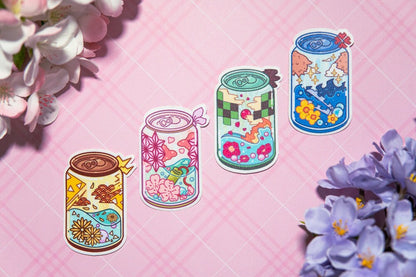 Soda Pop D.S Vinyl Waterproof, UV light resistance, Cute Soda Can Sticker, Cute Sticker, Drinks Sticker, Food Sticker, Aesthetic, Kawaii