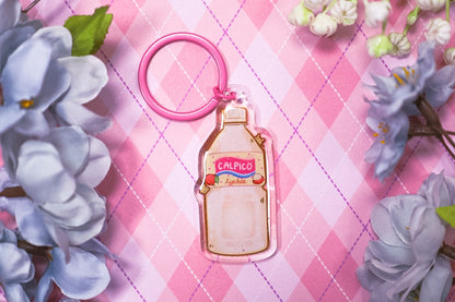 Calpaco Flavor Keychains, Cute keychains, cherry blosom keychain, Strawberry, Peach, Mango, Lychee, kawaii keychains
