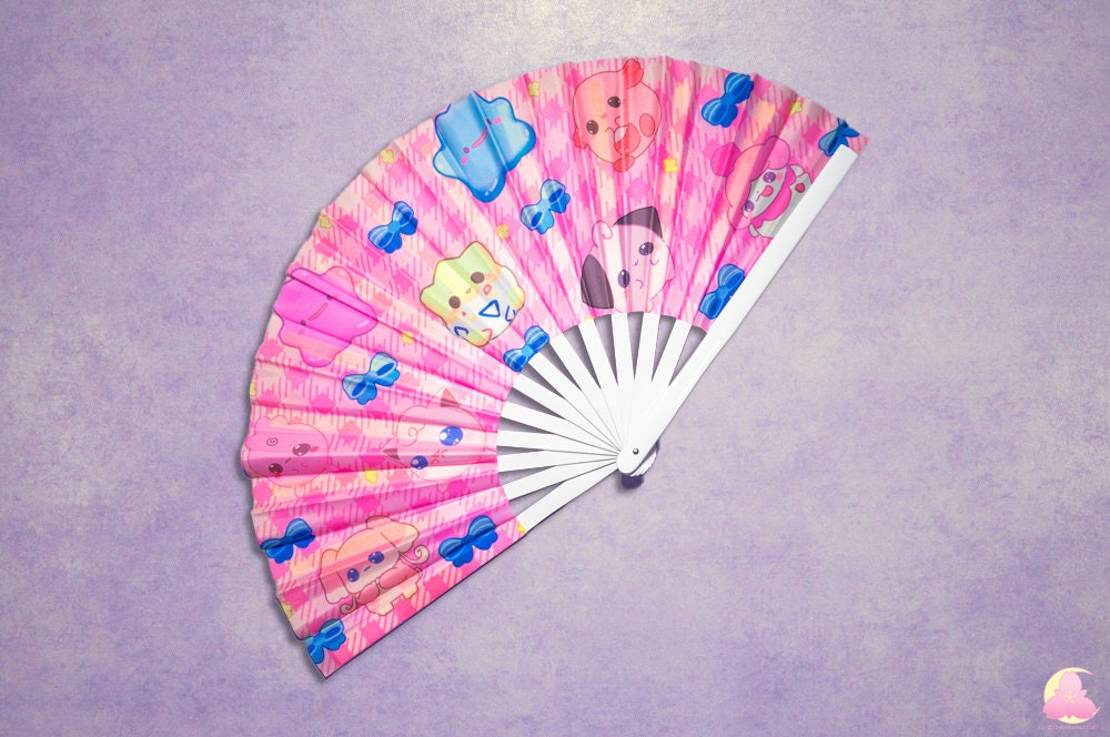 P1. Festival Fan, Rave Fan, Glow in the Dark Fan, Reflective Fan, Kawaii Fan, Cool looking fan, Cute Fan, Summer fan