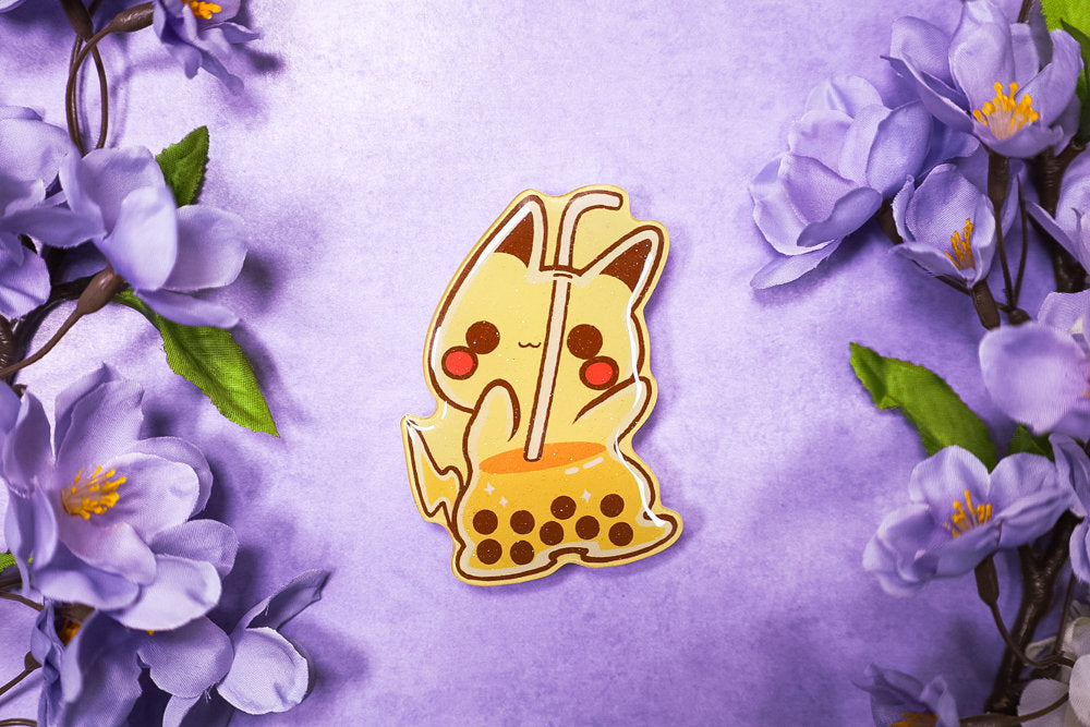 Cute Pokemon Phone Grips/ kawaii grip/ Acrylic grips/ glitter acrylic grips/ Animal kawaii/ sturdy grips/ Cute Grips/ Boba Pikachu