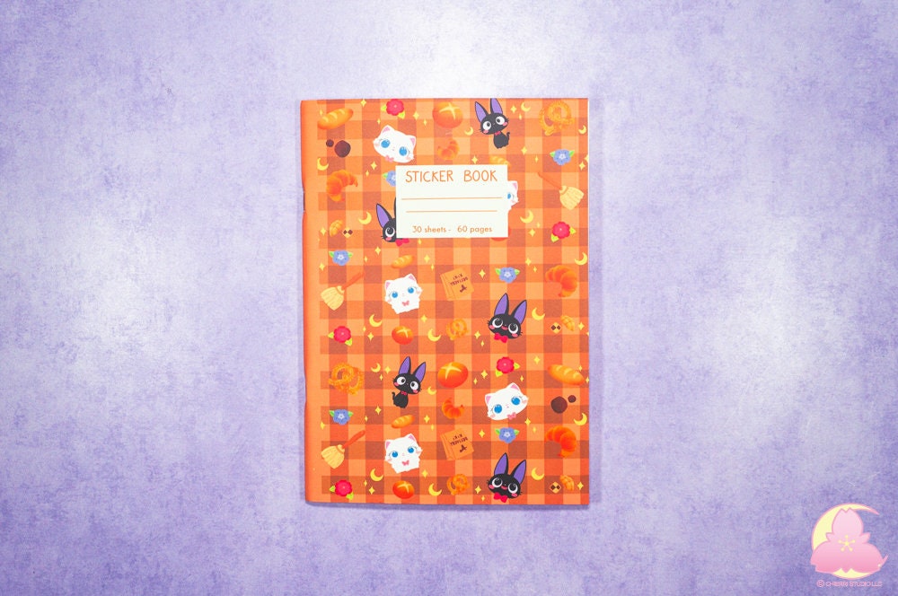 A5 Sticker Book | Cute | 30 pages | Reusable Sticker Collection Book | Kawaii Sticker Collector Gifts | Reusable Decal Note Book |Stationery