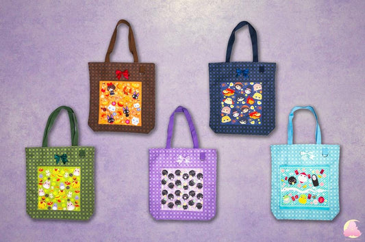 Big Size Tote Bag | Zipper and Pocket | Canvas Tote Bag | Kawaii Cute Tote Bag | Inside Pocket Tote Bag | Outside Pocket Tote Bag