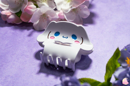 Cute Sanwiou and Pink Boy Kawaii hair clips, Hair claws, Acetate hair claws, Karbe hair clips, Rabbit hair clips, Black rabbit hair claw