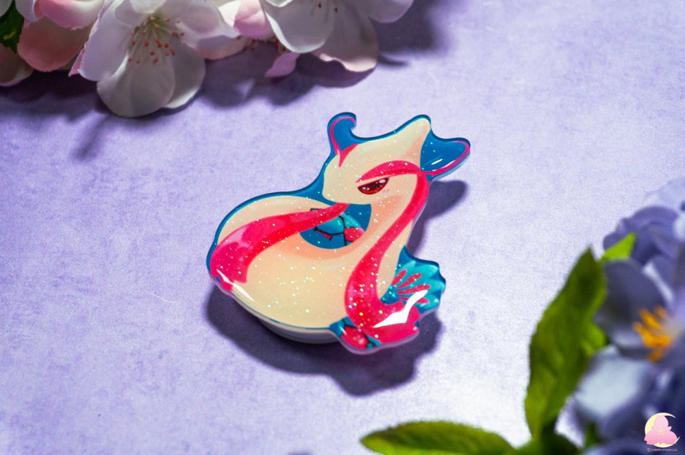 V.X Water Type/ Cute Animal Phone Grips/Kawaii Grip/ Acrylic grips/Glitter acrylic grips/ Poke Phone Grips/ Mylodic/ Magicarp