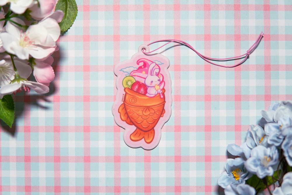 Taiyaki Fish Ice Cream Car freshener, Fruity Taiyaki Air freshener, Kawaii Animal Air freshener, Cute Air freshener