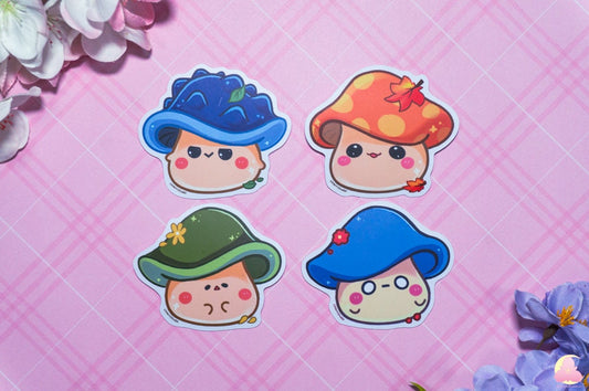 MapIe Story Vinyl Season 1 Waterproof, Matte Stickers, UV light resistance, waterproof stickers, Cute Stickers, Kawaii Mushroom Stickers