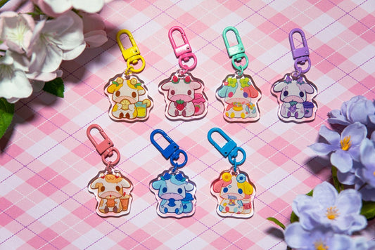Cow Keychains, Cute keychains, Strawberry cow, boba cow, blueberry cow, lemon cow, cute cow keychains, grape cow, kawaii keychains