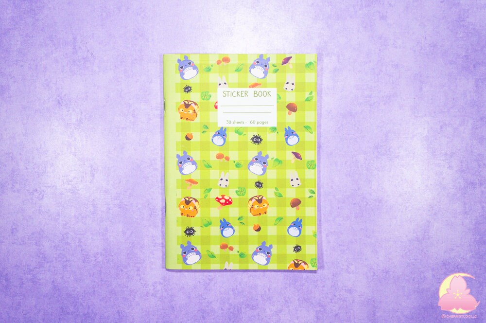 A5 Sticker Book | Cute | 30 pages | Reusable Sticker Collection Book | Kawaii Sticker Collector Gifts | Reusable Decal Note Book |Stationery