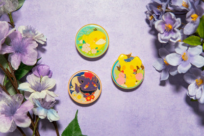 V.6 Cute Poke Terrarium Phone Grips/kawaii phone grips / Acrylic grips/ glitter acrylic phone grip