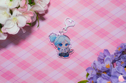 SERIES 2: Valo Agent and plushie, Cute Keychain, Kawaii Keychains, Gift for her, Gift for him <3
