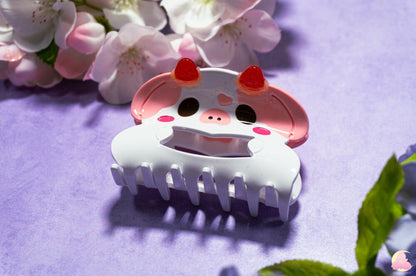 Cute Kawaii Animal hair claws/ Acetate hair claw/ Frog/ Chicken claw/ Lemon cow hair clip/ Blueberry cow hair claw/ Strawberry Cow