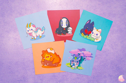 Small 4"x4" print | Letter | Display print | Kawaii Gifts | Decorative Print | Stationery | fantasy print | Aesthetic Print