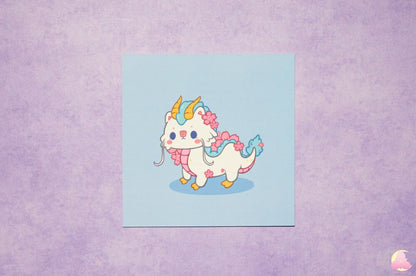 Small 4"x4" print | Letter | Display print | Kawaii Gifts | Decorative Print | Stationery | fantasy print | Aesthetic Print