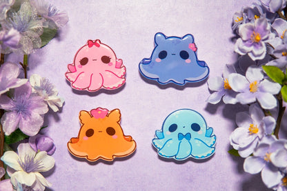 V.13 Cute Phone Grips/ kawaii grip/ Acrylic Octopus grips/ Squid acrylic grips/ Kawaii cute Phone Grips/ Pink phone grips