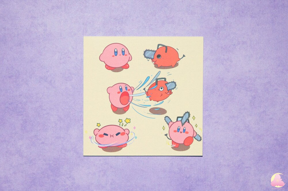 Small 4"x4" print | Letter | Display print | Kawaii Gifts | Decorative Print | Stationery | Cute animals aesthetic