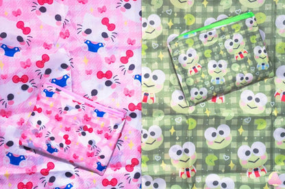 Grocery Shopping Bag | Pocket | Canvas Bag | Kawaii Cute Grocery Reusable Bag | Tug in mini bag | Recycle and reusuable