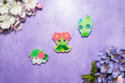 V.X Grass Type/ Cute Animal Phone Grips/Kawaii grip/ Acrylic grips/Glitter acrylic grips/ Poke Phone Grips/ Blossom/ Shaymeen