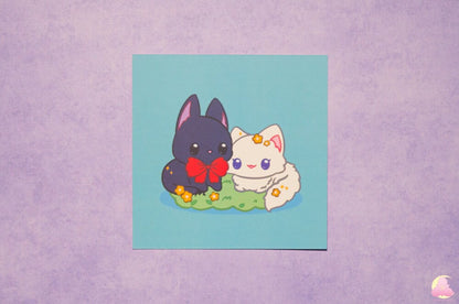 Small 4"x4" print | Letter | Display print | Kawaii Gifts | Decorative Print | Stationery | fantasy print | Aesthetic Print
