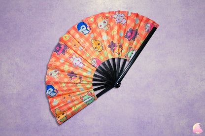 P1. Festival Fan, Rave Fan, Glow in the Dark Fan, Reflective Fan, Kawaii Fan, Cool looking fan, Cute Fan, Summer fan