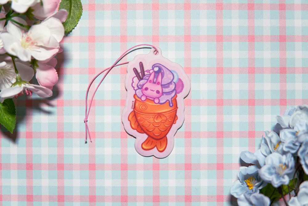 Taiyaki Fish Ice Cream Car freshener, Fruity Taiyaki Air freshener, Kawaii Animal Air freshener, Cute Air freshener