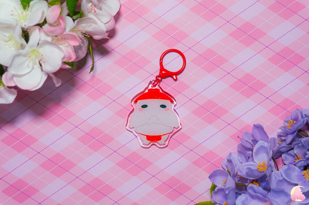 Animal Keychains, Cute keychains, kawaii keychains, Gray Rabbit keychain, yellow duck, radish keychain, fire keychain