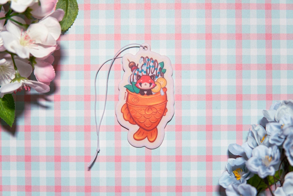 Taiyaki Fish Ice Cream Car freshener, Fruity Taiyaki Air freshener, Kawaii Animal Air freshener, Cute Air freshener