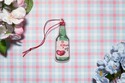 Soju Car freshener , Strawberry Soju Air freshener, Grapefruit Soju Air freshener, Grape Soju Air freshener, Cute Air Freshener, Kawaii Air