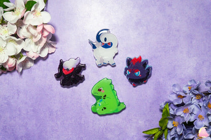 V.X Dark type Phone Grips/Kawaii grip/ Acrylic grips/ glitter acrylic grips/ Poke Phone Grips/ Darkraii/ Zoruaa