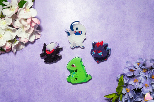 V.X Dark type Phone Grips/Kawaii grip/ Acrylic grips/ glitter acrylic grips/ Poke Phone Grips/ Darkraii/ Zoruaa