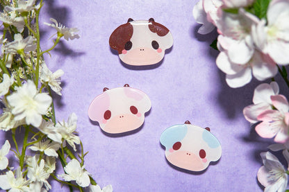 V.7 Cute Animal Phone Grips/ kawaii grip/ Acrylic grips/ glitter acrylic grips/ Cow Phone Grips