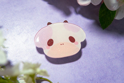 V.7 Cute Animal Phone Grips/ kawaii grip/ Acrylic grips/ glitter acrylic grips/ Cow Phone Grips