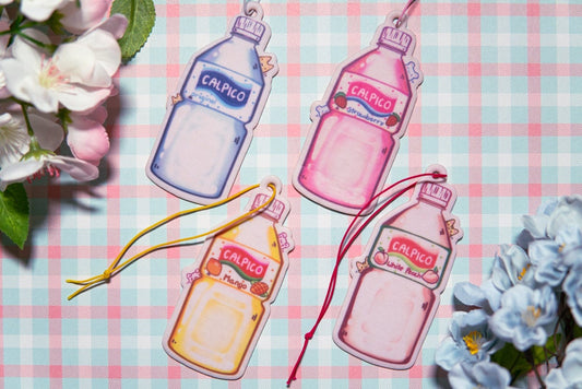 Strawberry Calpico Car freshener , Mango Calpico Air freshener, Peach Calpico Air freshener, Original Calpico Air freshener, Cute Drinks